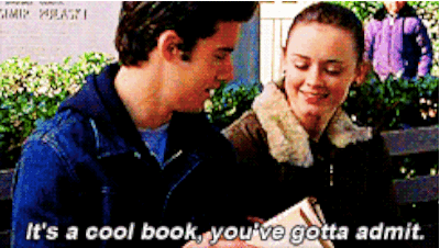 gilmore girls - rory jess - book gif